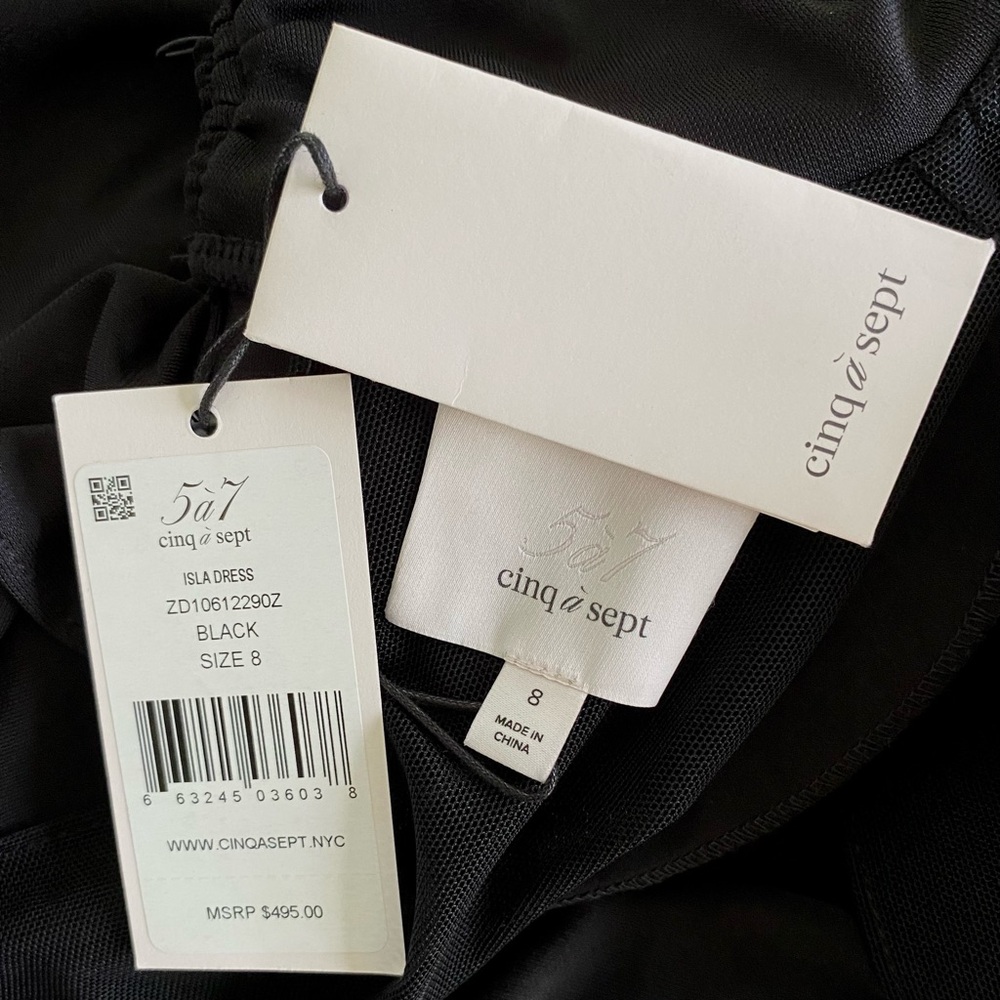 NWT Cinq a Sept Isla mock-neck ruched long sleeve mini dress. 🖤 - Picture 11 of 12